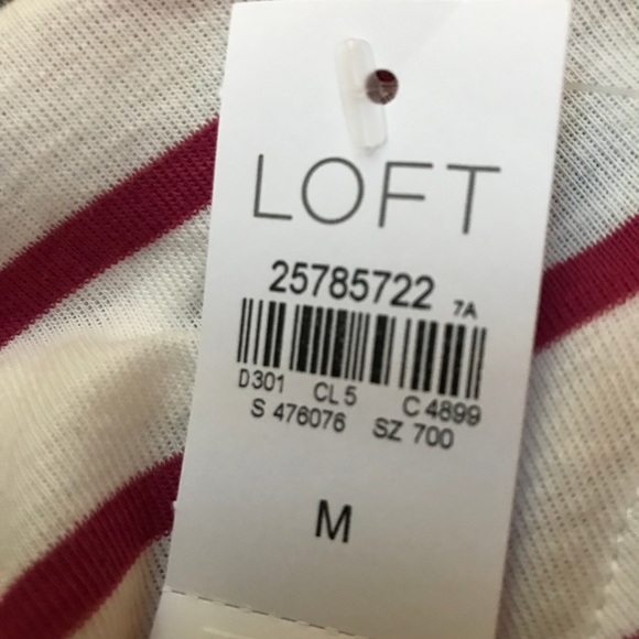 NWT Ann Taylor LOFT Striped Top Size Medium - Picture 7 of 8